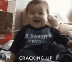 Cracking Up Baby Falling Sideways GIF