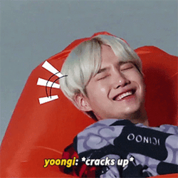 Cracking Up BTS Suga GIF