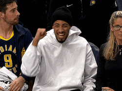 Cracking Up Tyrese Haliburton Basketball GIF