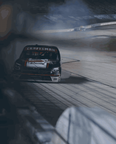 Craftsman Race Car Driving Down Track GIF