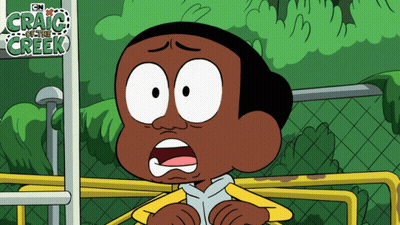 Craig Of The Creek Character Sitting By Fence GIF