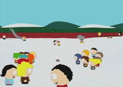 Craig Tucker Friends Playing In Snow GIF