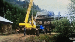 Crane Carrying Tank GIF