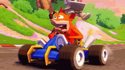Crash Bandicoot Car Race GIF