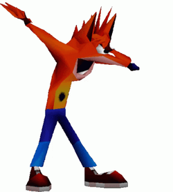 Crash Bandicoot Dance Arms Up Left Right GIF
