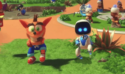 Crash Bandicoot Dance With Robot GIF