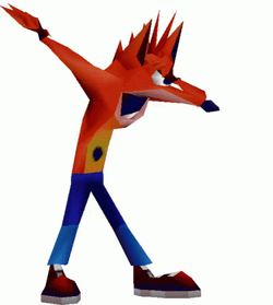 Crash Bandicoot Exercise Arms GIF