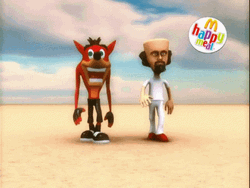 Crash Bandicoot Happy Meal GIF