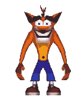 Crash Bandicoot Pixel Art Sticker