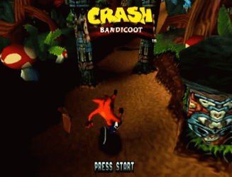 Crash Bandicoot Press Start GIF