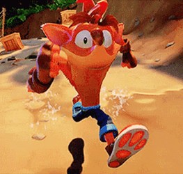 Crash Bandicoot Run Sand GIF