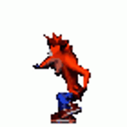 Crash Bandicoot Running Pixelated Feature GIF