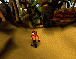 Crash Bandicoot Running Spinning Around GIF