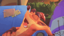 Crash Bandicoot Sleeping Tongue Out GIF