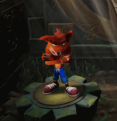 Crash Bandicoot Stomping Foot GIF