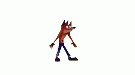 Crash Bandicoot Surprised Panting GIF
