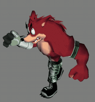 Crash Bandicoot Wearing Gloves GIF