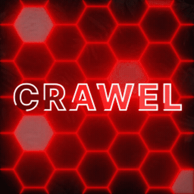 Crawl On Red Hexagon Background GIF