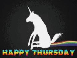 Crawling Unicorn Happy Thursday Funny GIF