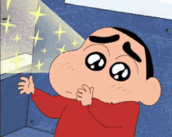 Crayon Shin Chan Admiring Eyes GIF