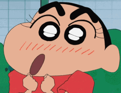 Crayon Shin Chan Adorable Blushing GIF