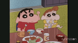 Crayon Shin Chan And Himawari Nohara GIF