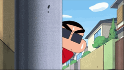 Crayon Shin Chan Hiding Out GIF