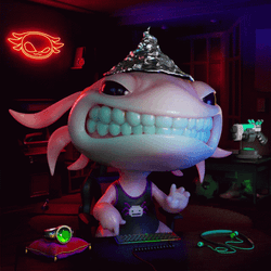 Crazy Axolotl Showing Teeth GIF