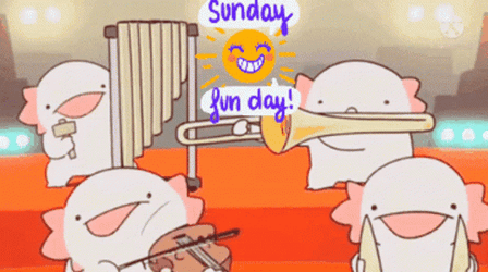 Crazy Axolotl Sunday Scene GIF