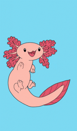 Crazy Axolotl Waving Wagging Tail GIF