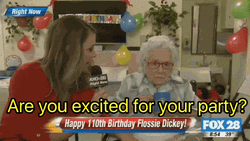 Crazy Birthday Celebrant Grumpy Flossie Dickey GIF