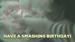 Crazy Birthday Celebration Smashing Cake GIF