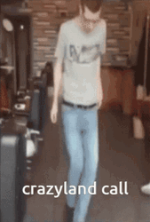 Crazy Call Dancing Skinny Guy GIF