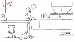 Crazy Cat Tripping Human Animation GIF