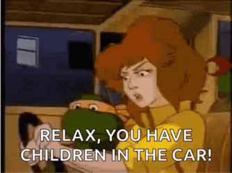 Crazy Driver April O Neil Teenage Ninja Turtles GIF