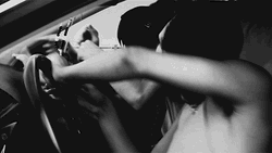 Crazy Driver Black And White GIF