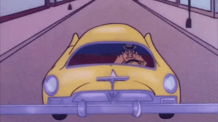 Crazy Driver Car Of Tomorrow Cartoon GIF