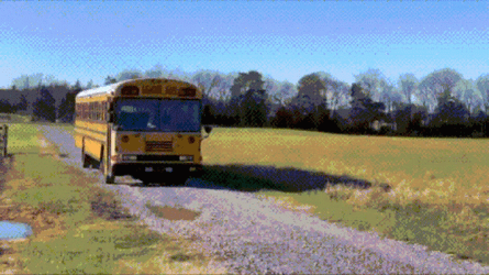 Crazy Driver Operating Bus In Different Places GIF