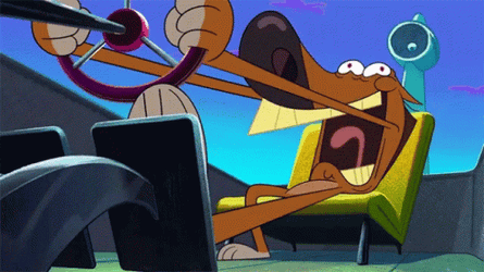 Crazy Driver Zig And Sharko Cartoon GIF