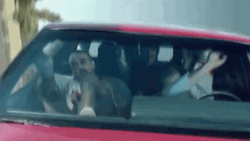 Crazy Driving Upside Down In A Car GIF