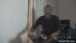 Crazy Guy Breaking Laptop GIF