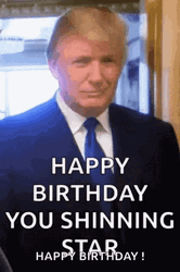 Crazy Happy Birthday Donald Trump Thumbs Up GIF