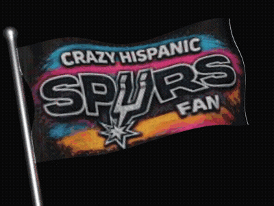 Crazy Hispanic Spurs Fan Flag