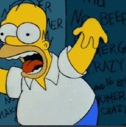 Crazy Loco Homer Simpson GIF
