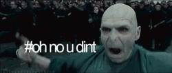 Crazy Lord Voldemort Hashtag GIF