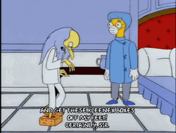 Crazy Mr Burns Confined In Asylum GIF