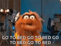Crazy Muppet Go To Sleep GIF