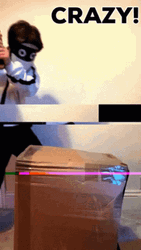Crazy Person Box Striking GIF