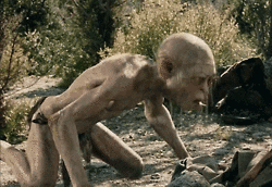 Crazy Smeagol Gollum In Pain  GIF