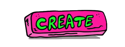 Create Sign In Pink And Green Sticker